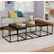 Alaterre Furniture Arcadia Acacia Wood 54" Coffee Table with Nesting Tables, Antiqued Mocha ANAR1175 - alternate 7